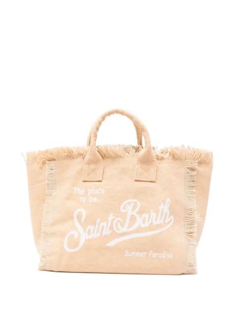 Colette frayed logo-print tote bag by MC2 SAINT BARTH