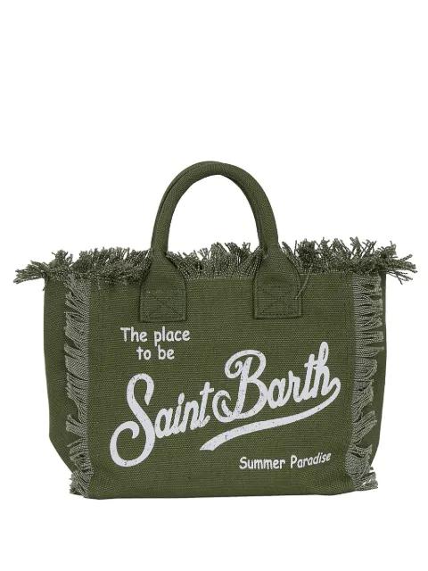 Colette fringe-trim logo-print tote bag by MC2 SAINT BARTH
