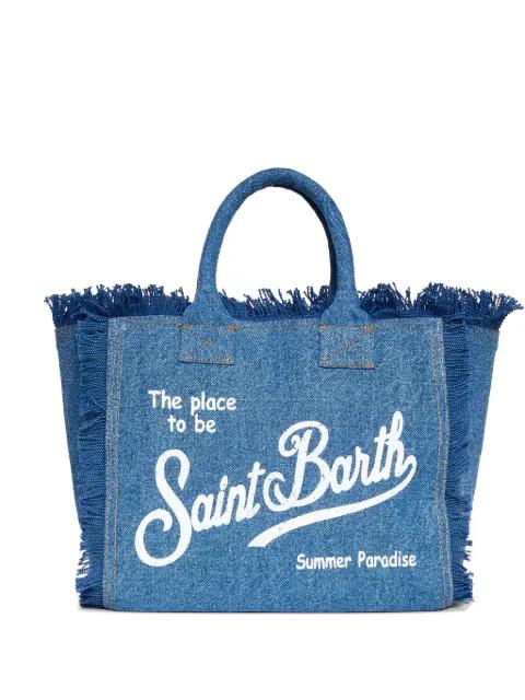 Colette fringed denim tote bag by MC2 SAINT BARTH