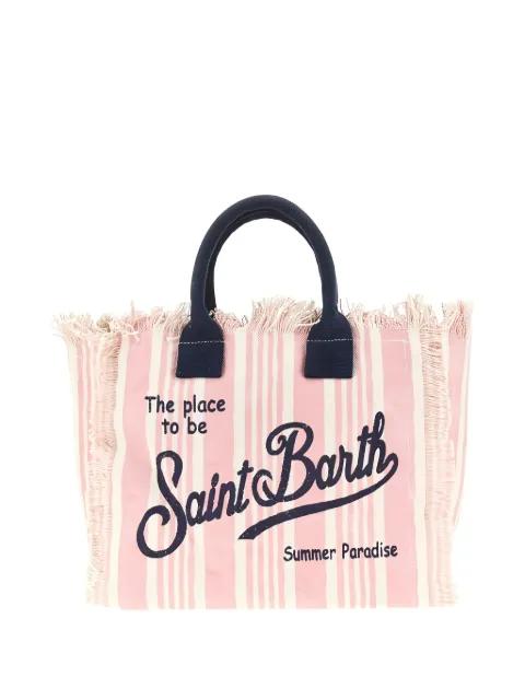 Colette striped frayed-edge beach bag by MC2 SAINT BARTH