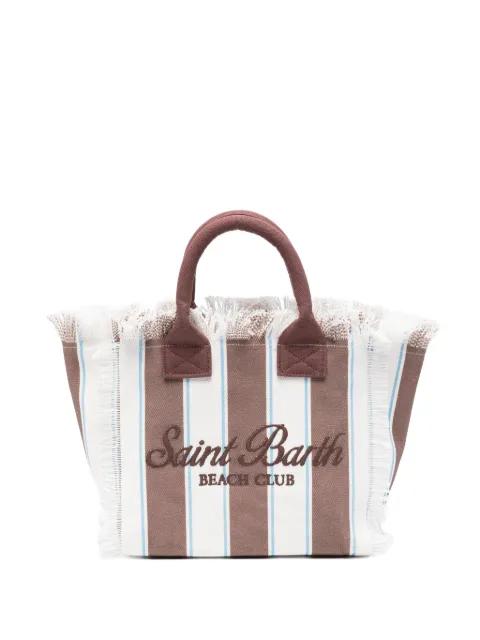 Colette striped frayed tote bag by MC2 SAINT BARTH