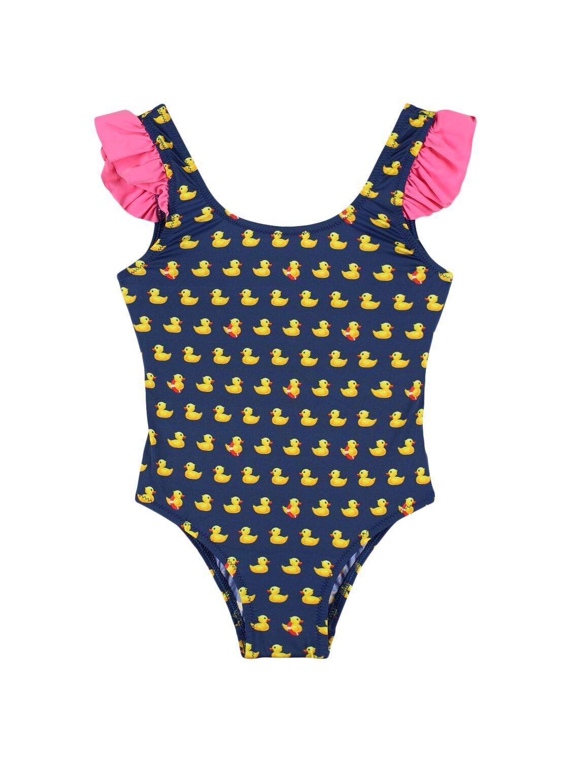 Ducky Print One-piece Swimsuit by MC2 SAINT BARTH