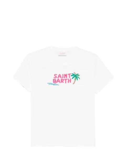 Emilie embroidered logo T-shirt by MC2 SAINT BARTH