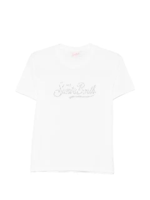 Emilie rhinestone-logo T-shirt by MC2 SAINT BARTH