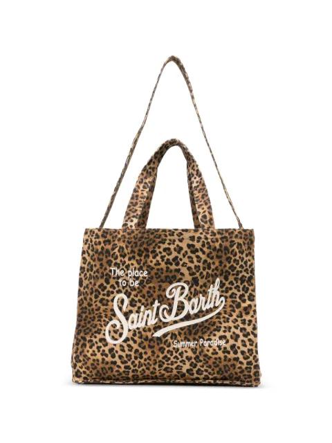 Essential leopard-print tote bag by MC2 SAINT BARTH