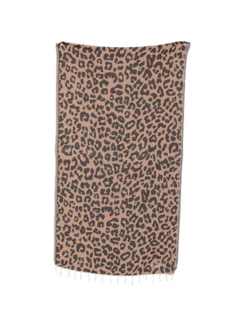 Foutas leopard-print fringed beach towel by MC2 SAINT BARTH