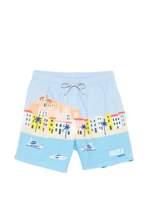 Gustavia Ibiza-print swim shorts by MC2 SAINT BARTH