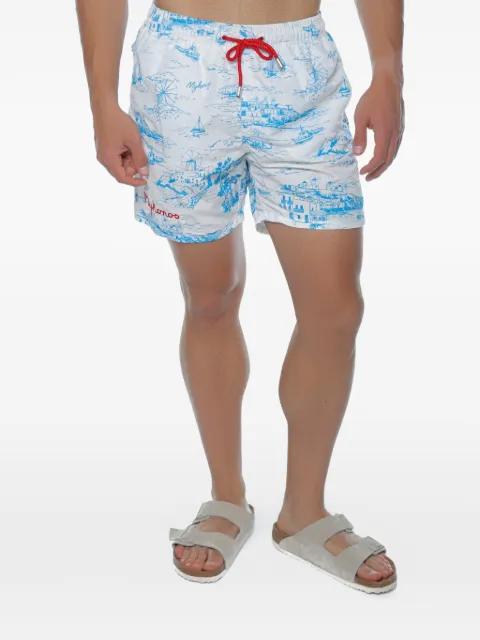 Gustavia Toile-print swim shorts by MC2 SAINT BARTH