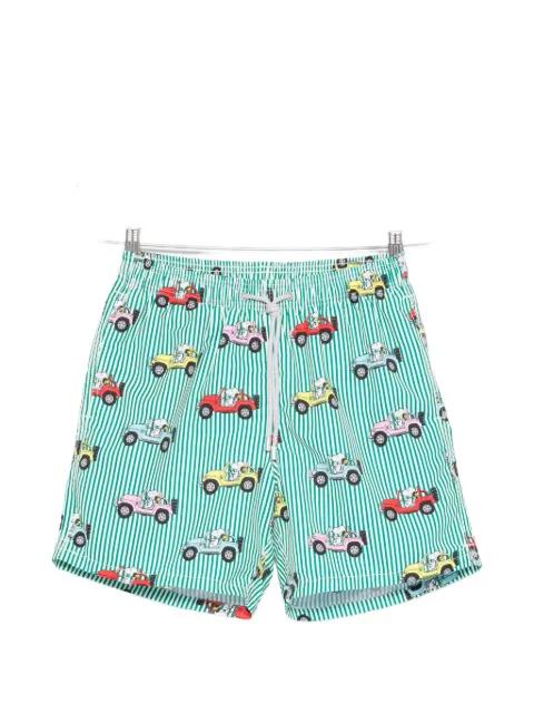 Gustavia striped graphic-print swim shorts by MC2 SAINT BARTH