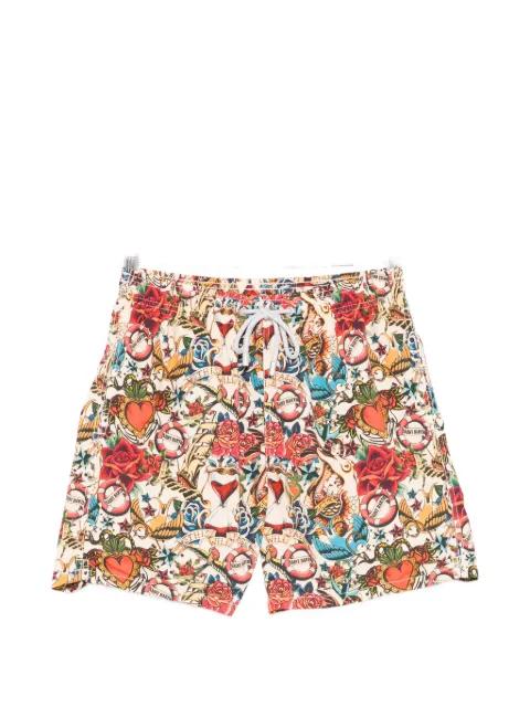 Gustavia tattoo-print swim shorts by MC2 SAINT BARTH