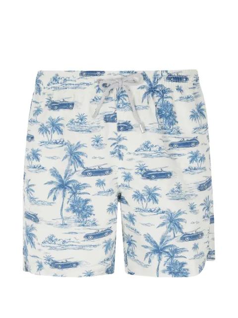 Gustavia toile-print swim shorts by MC2 SAINT BARTH
