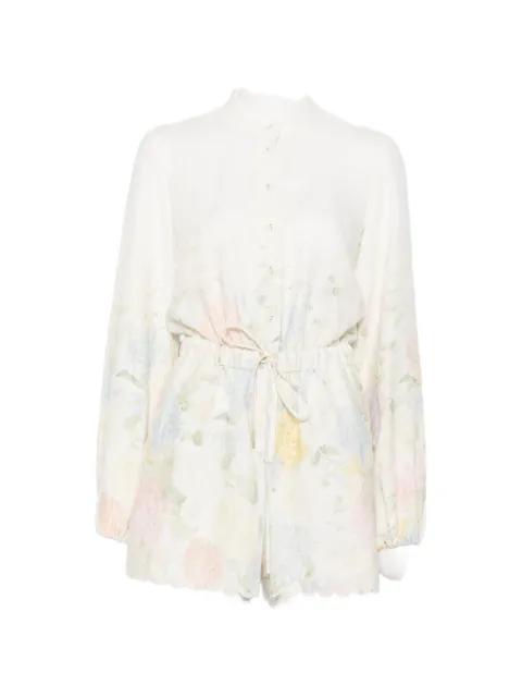 Julian floral-print scalloped-hem playsuit by MC2 SAINT BARTH