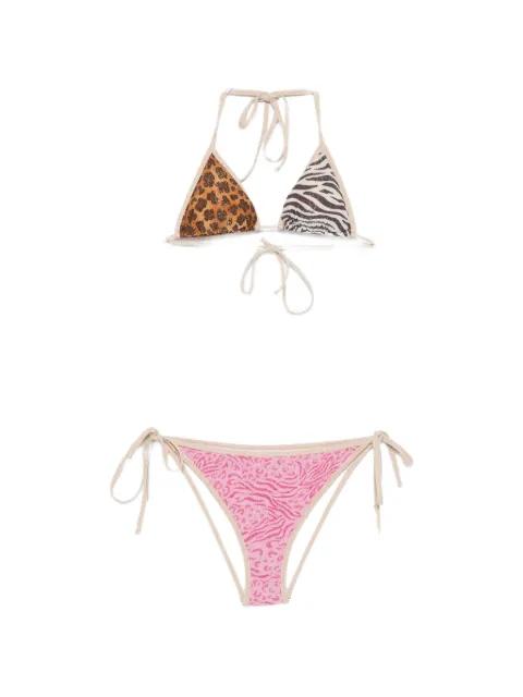 Leah animal-print glitter bikini by MC2 SAINT BARTH