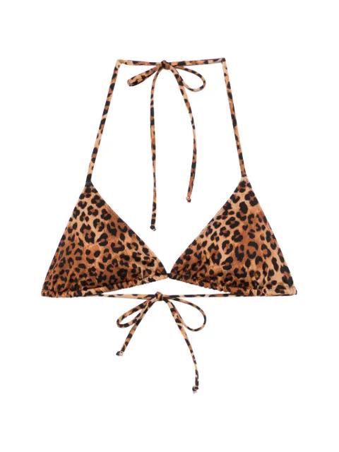 Leah leopard-print bikini top by MC2 SAINT BARTH