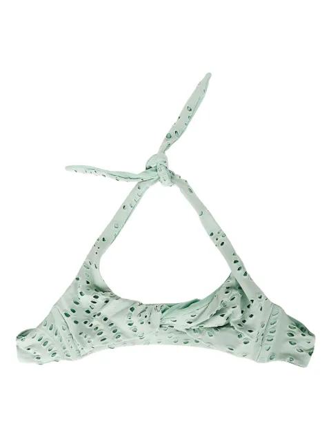 Leda eyelet-detail triangle bikini top by MC2 SAINT BARTH