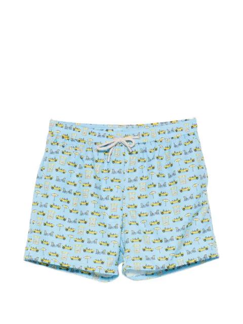 Lighting Micro Fantasy car-print drawstring swim shorts by MC2 SAINT BARTH