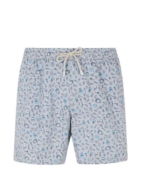 Lighting Micro Fantasy graphic-print swim shorts by MC2 SAINT BARTH