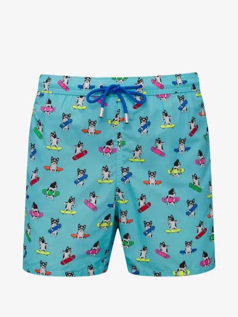Lighting Micro bulldog-print swim shorts by MC2 SAINT BARTH