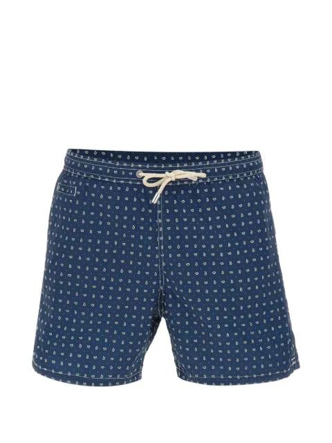 Lighting Micro paisley-print drawstring swim shorts by MC2 SAINT BARTH