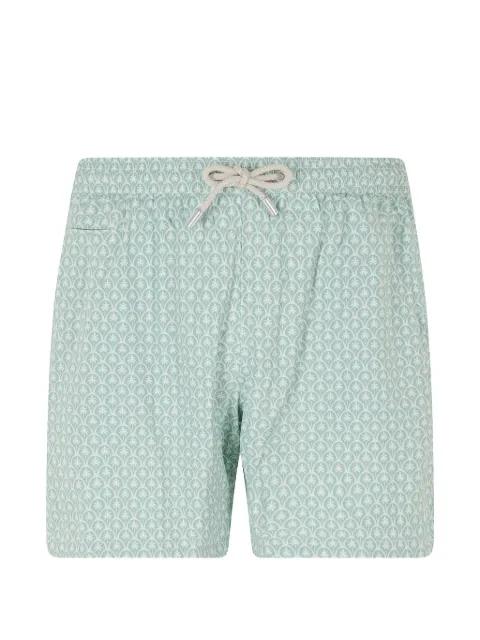Lighting Micro palm-print swim shorts by MC2 SAINT BARTH