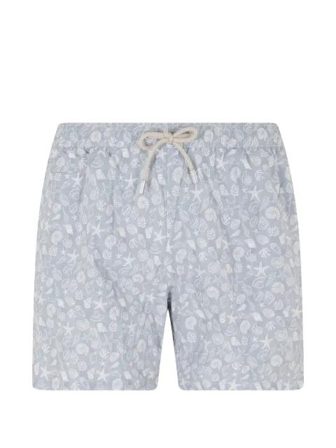 Lighting Micro shell-print swim shorts by MC2 SAINT BARTH