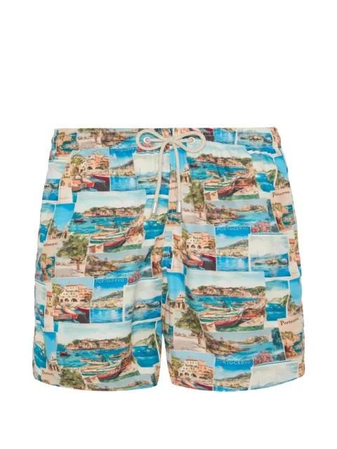 Lighting Porto Cervo-print swim shorts by MC2 SAINT BARTH