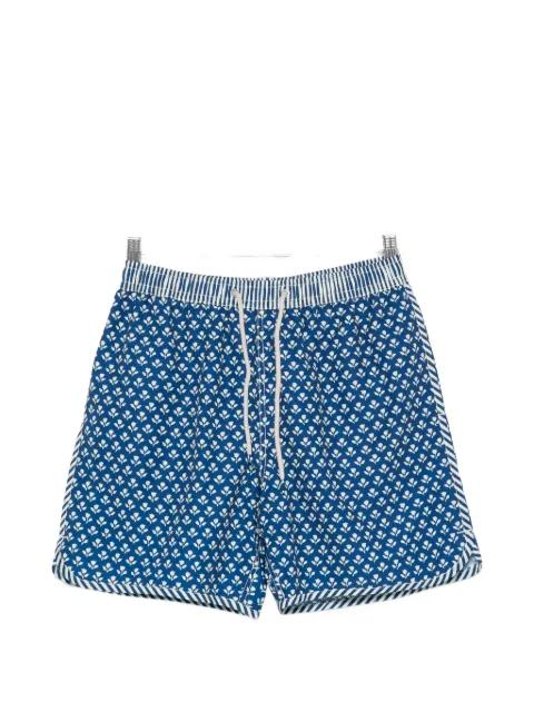 Lighting floral-print drawstring swim shorts by MC2 SAINT BARTH
