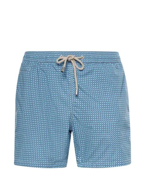 Lighting geometric-print swim shorts by MC2 SAINT BARTH