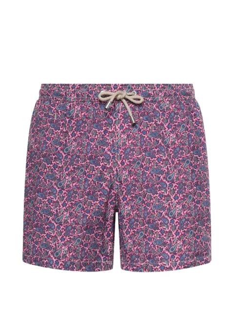 Lighting paisley-print swim shorts by MC2 SAINT BARTH