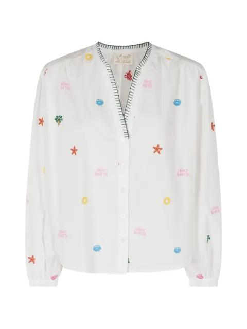 Liona embroidered cotton blouse by MC2 SAINT BARTH