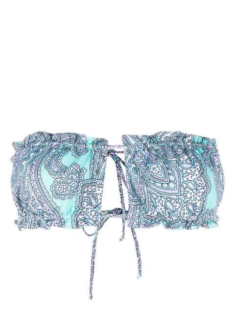 Lyam paisley-print bikini top by MC2 SAINT BARTH