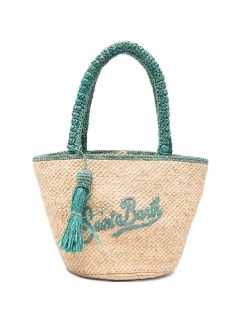 Marcy woven raffia tote bag by MC2 SAINT BARTH