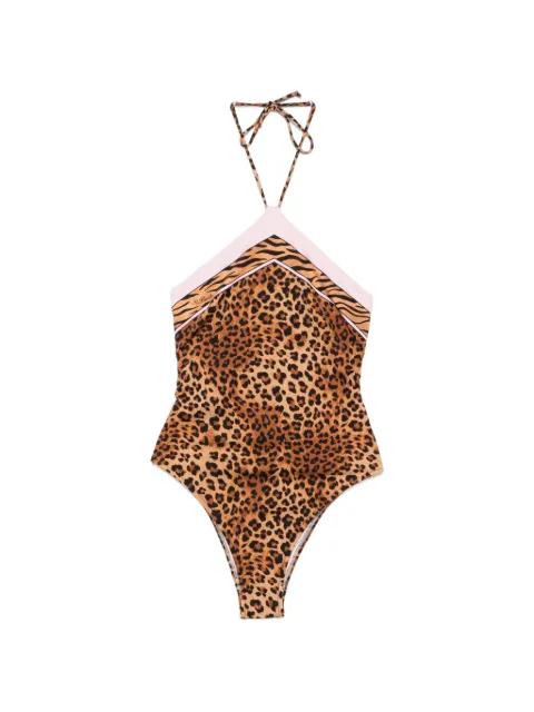 Meryem leopard-print halterneck swimsuit by MC2 SAINT BARTH