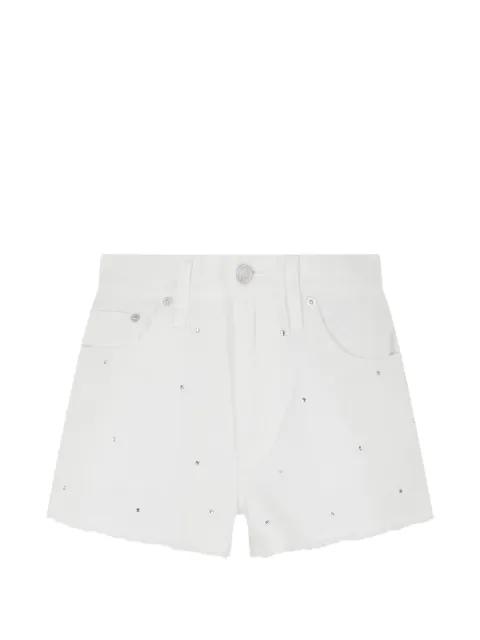 Musa crystal-embellished frayed-edge shorts by MC2 SAINT BARTH