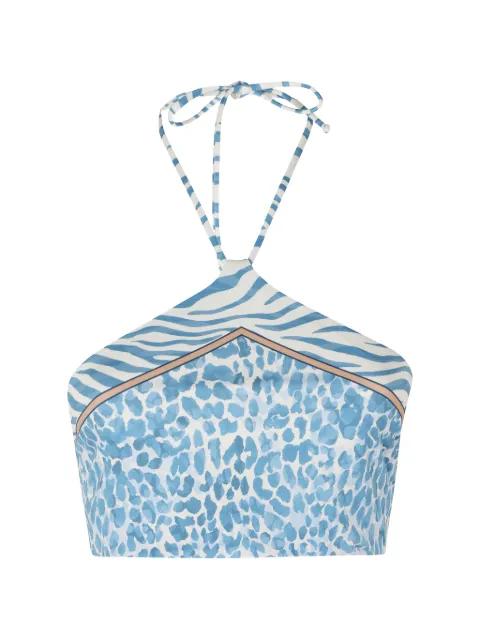 Nairobi animal-print bikini top by MC2 SAINT BARTH