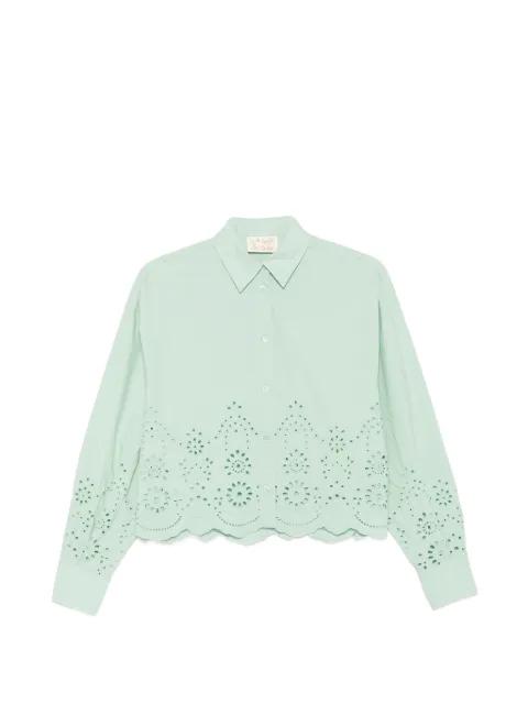Oriane broderie-anglaise scalloped-hem shirt by MC2 SAINT BARTH