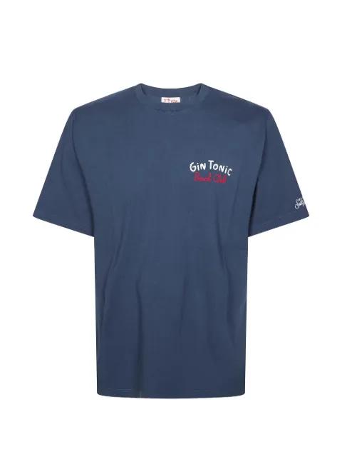 Portland gin tonic beach club-embroidered graphic-print T-shirt by MC2 SAINT BARTH
