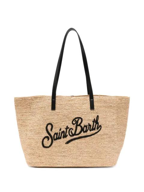 Raffia City logo-embroidered tote bag by MC2 SAINT BARTH