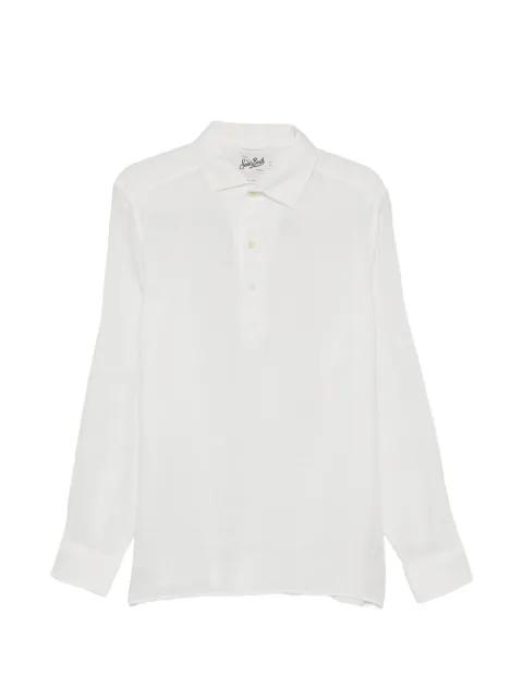 Raphael long-sleeve linen polo shirt by MC2 SAINT BARTH