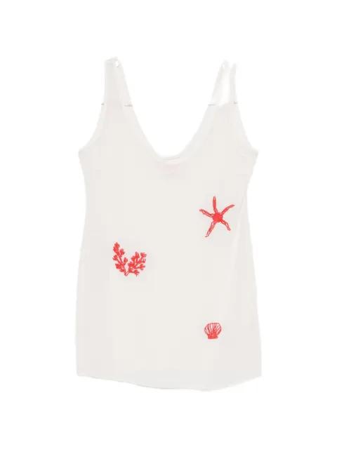 Raya bead-embellished semi-sheer mini dress by MC2 SAINT BARTH
