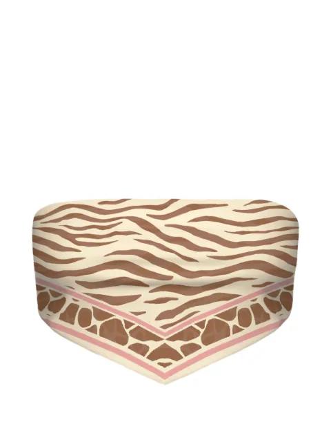Rio zebra-print  foulard top by MC2 SAINT BARTH