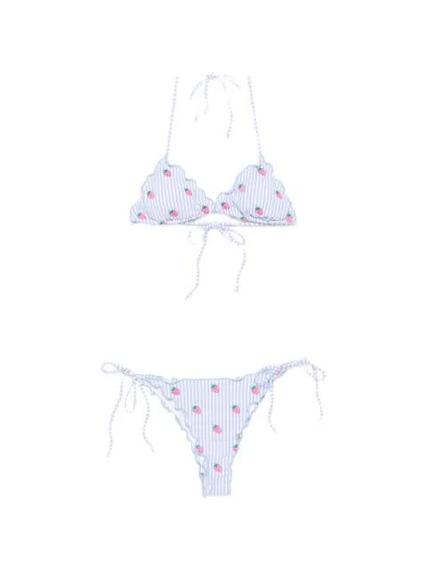 Sagitami strawberry-embroidered bikini by MC2 SAINT BARTH