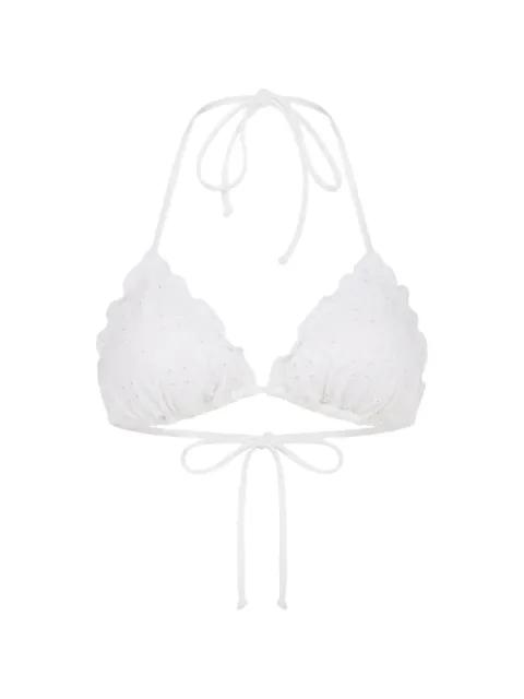 Sagittarius broderie-anglaise triangle bikini top by MC2 SAINT BARTH