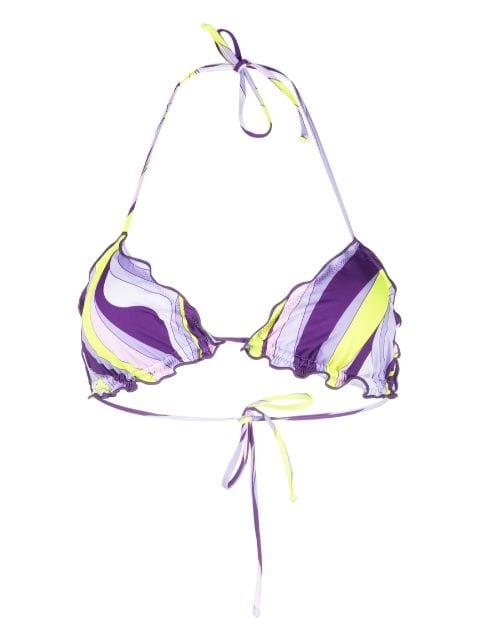 Sagittarius ruffled bikini top by MC2 SAINT BARTH