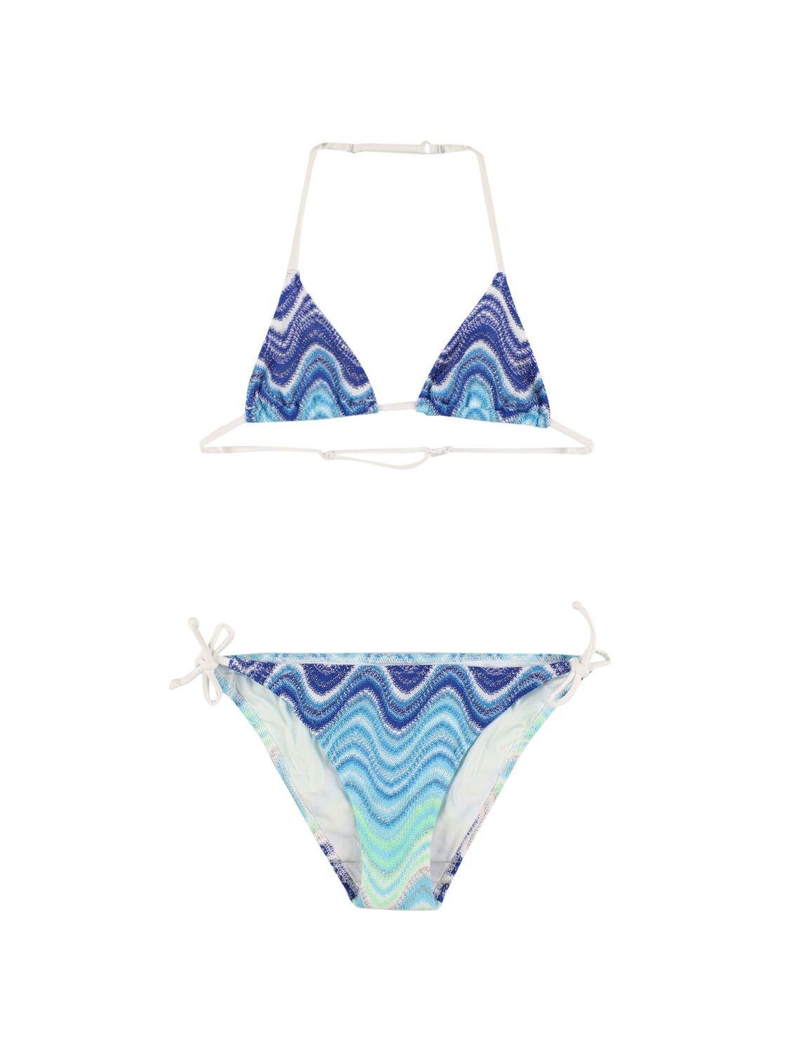 Sea Wave Print Bikini by MC2 SAINT BARTH