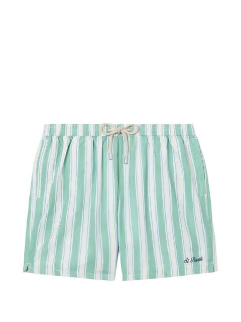 Syros striped drawstring swim shorts by MC2 SAINT BARTH