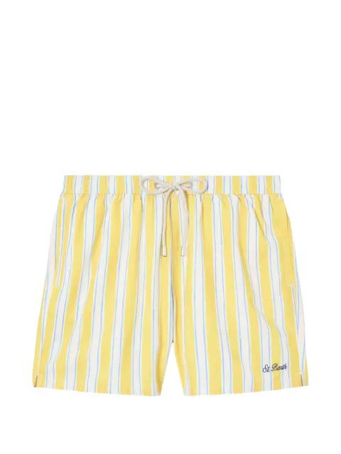 Syros striped drawstring swim shorts by MC2 SAINT BARTH