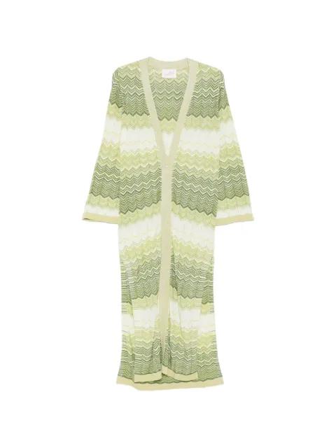 Tonia chevron-knit metallic cardigan by MC2 SAINT BARTH