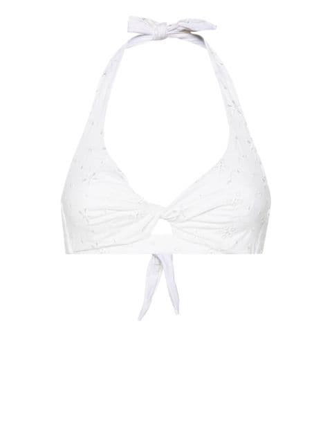 Tristan floral-embroidered bikini top by MC2 SAINT BARTH