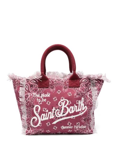 Vanity bandana-print frayed shoulder bag by MC2 SAINT BARTH